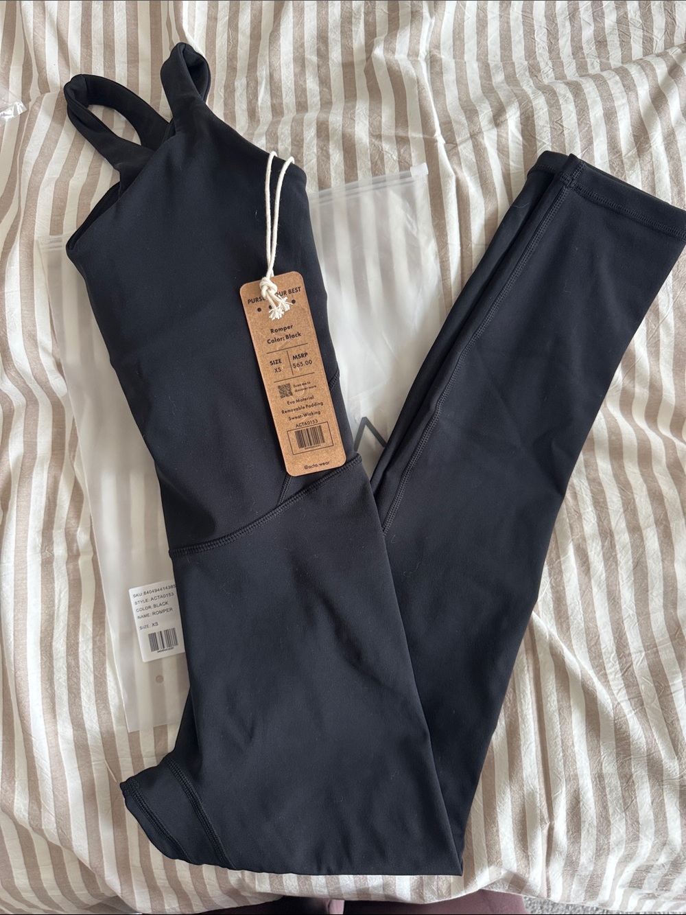 ACTA Black Women's Romper - NWT